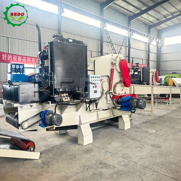 كوكوت شيل هسك آلة شيكر الخشب الديزل المحمول 55HP لإندونيسيا معالجة الفحم الخشبي والجوز