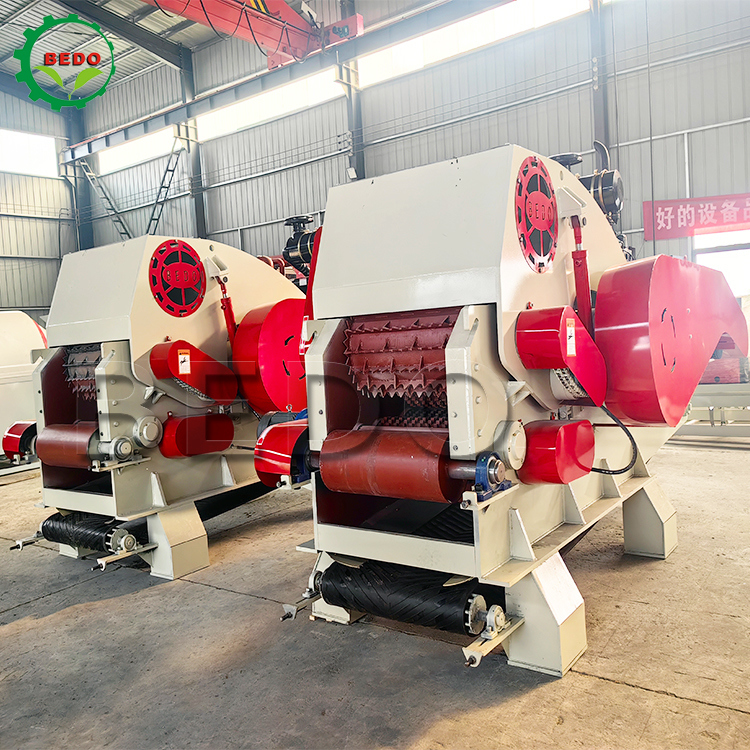 Heavy Duty Tropical Hardwood Drum Wood Chipper Machine 200KW for Acacia Meranti Eucalyptus Timber Processing